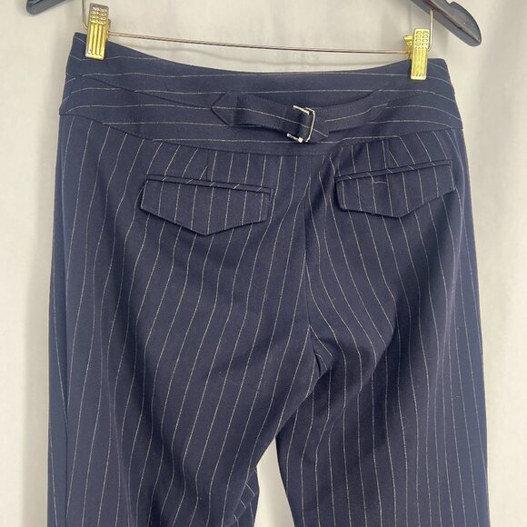 Express | 6R. Blue Pin Stripe Editor Pants - Picture 1 of 8